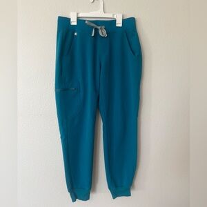 Figs Zamora Jogger Scrub Pants, Pacific Blue, Small Petite